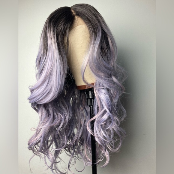 Ombre Light Gray Lace Wigs - Picture 6 of 11